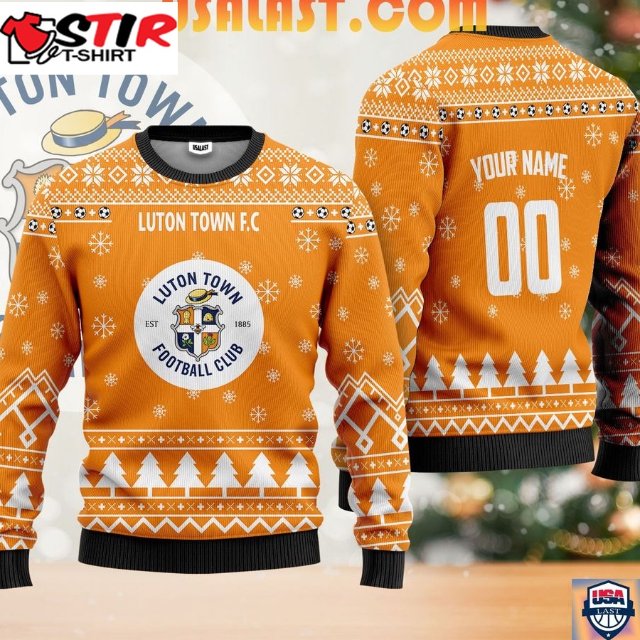 Hot Luton Town Fc Ugly Christmas Sweater Orange Version