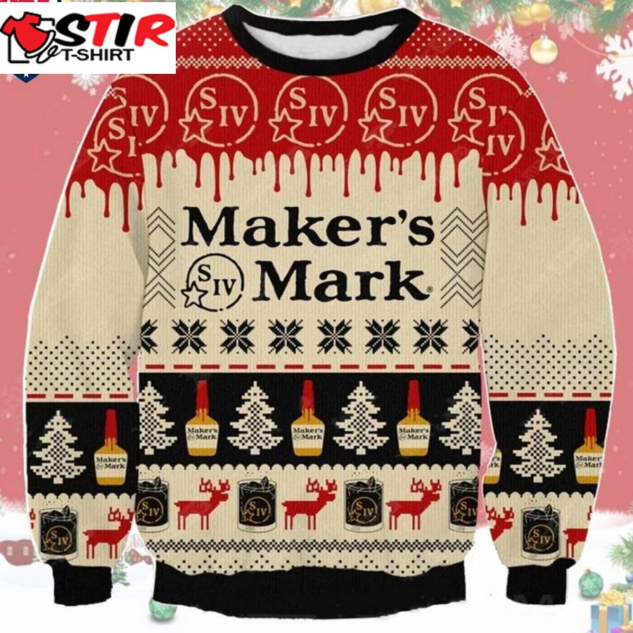 Hot Maker's Mark Bourbon Ugly Christmas Sweater