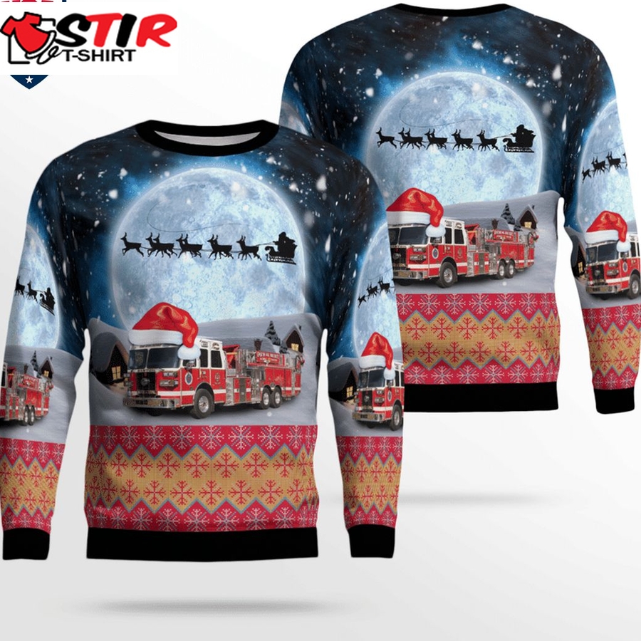 Hot Maryland Easton Volunteer Fire Department 3D Christmas Sweater