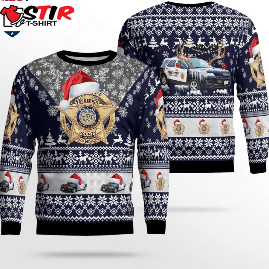 Hot Maryland Frederick County Sheriff 3D Christmas Sweater