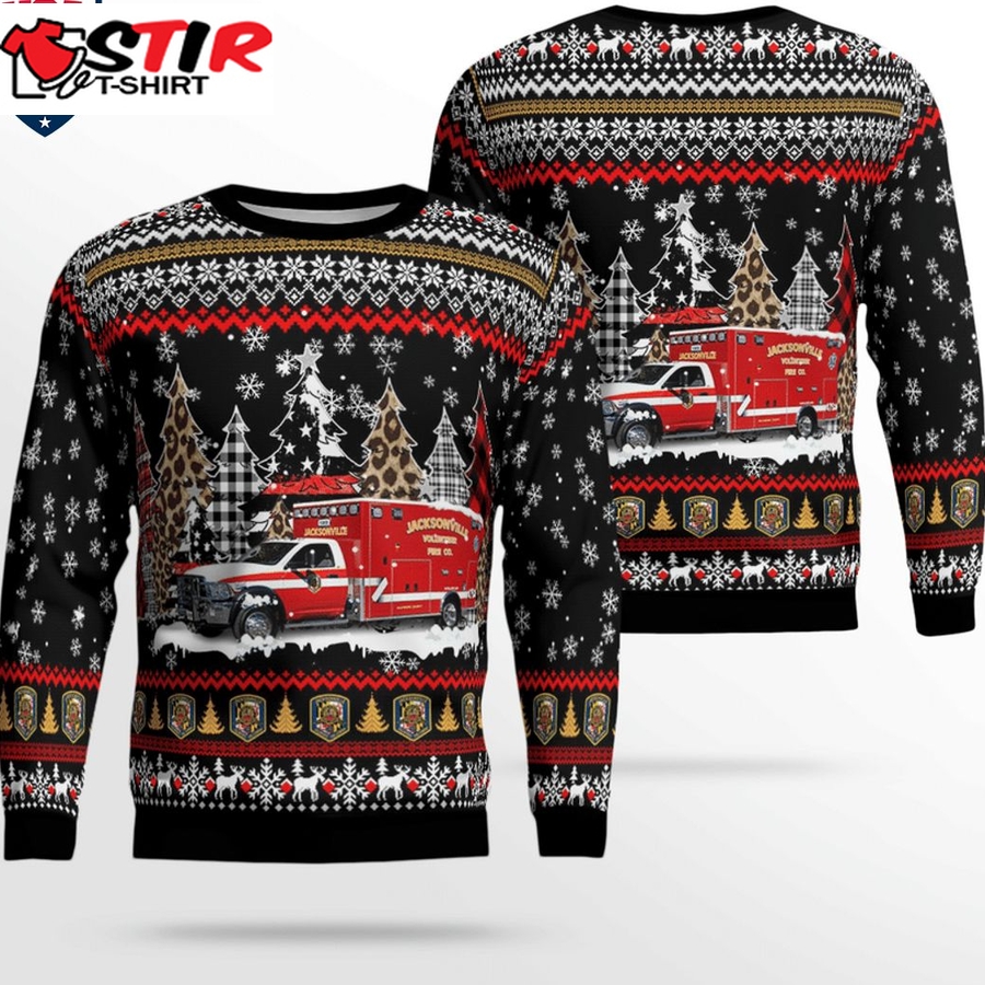 Hot Maryland Jacksonville Volunteer Fire Company Station 47 3D Christmas Sweater