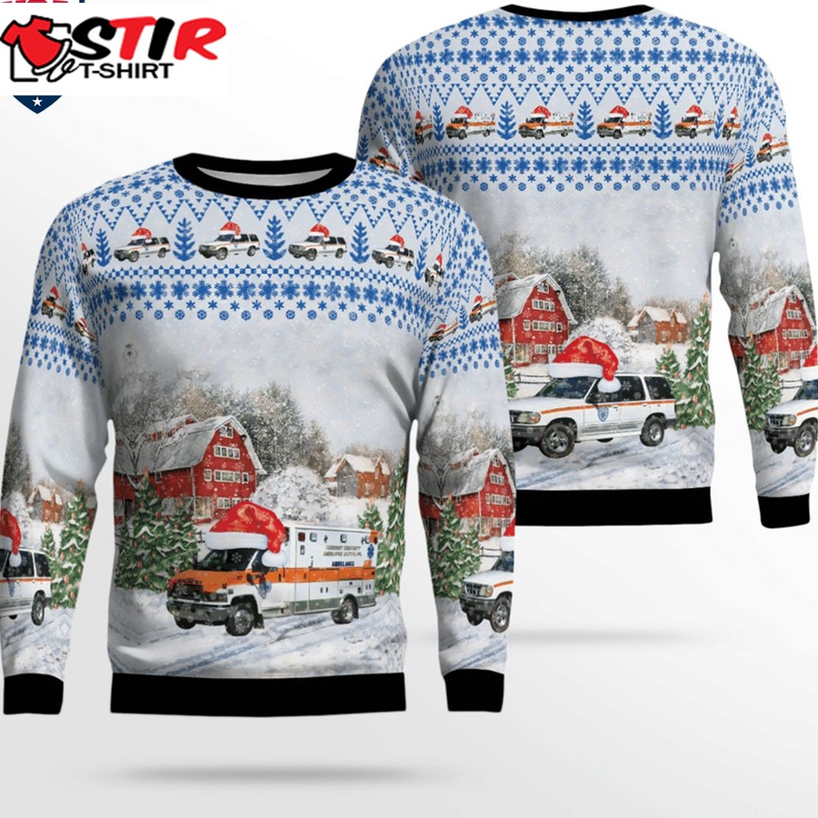 Hot Maryland Thurmont Community Ambulance Service 3D Christmas Sweater