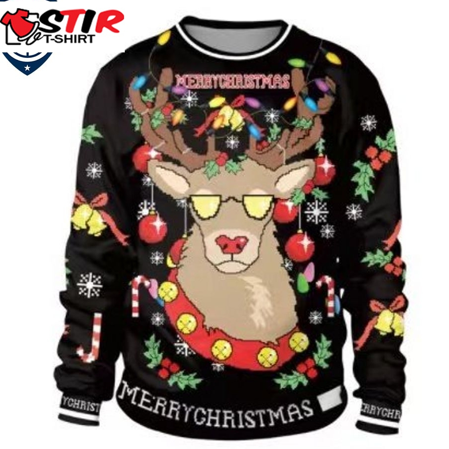 Hot Merry Christmas Deer Ugly Christmas Sweater