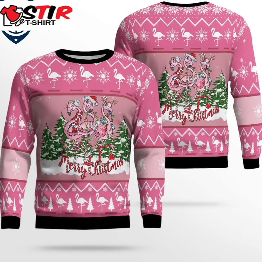 Hot Merry Christmas Flamingo 3D Christmas Sweater