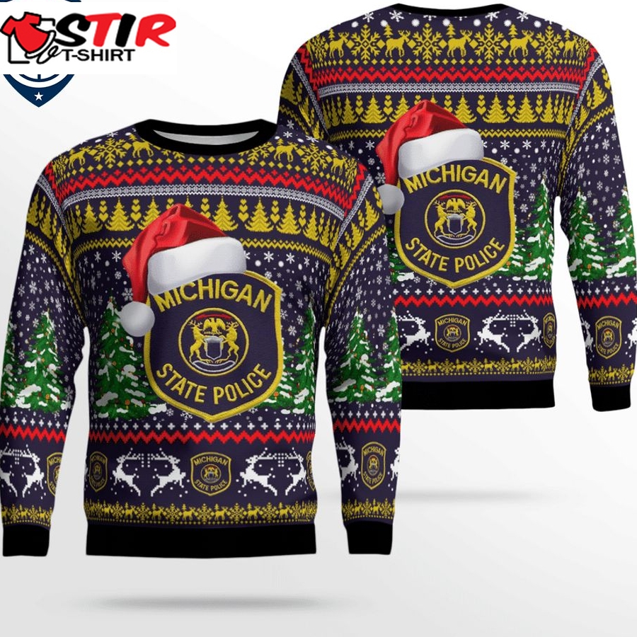 Hot Michigan State Police 3D Christmas Sweater