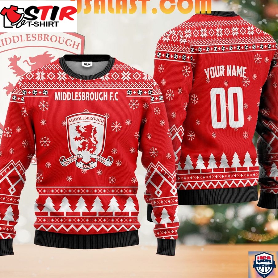 Hot Middlesbrough Fc Ugly Christmas Sweater Red Version