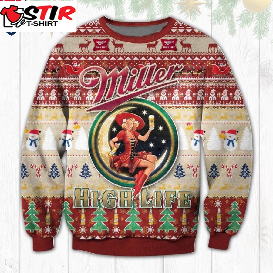 Hot Miller High Life Ugly Christmas Sweater
