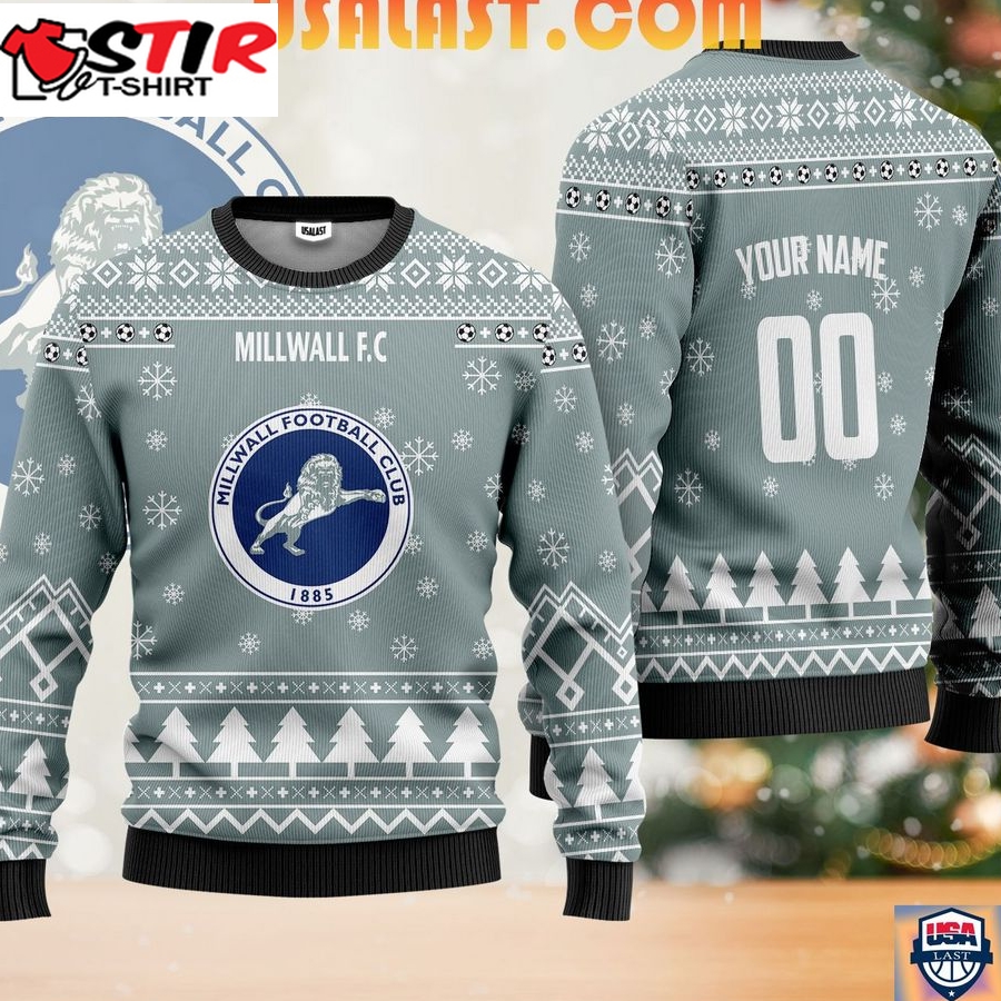 Hot Millwall Fc Ugly Christmas Sweater Grey Version