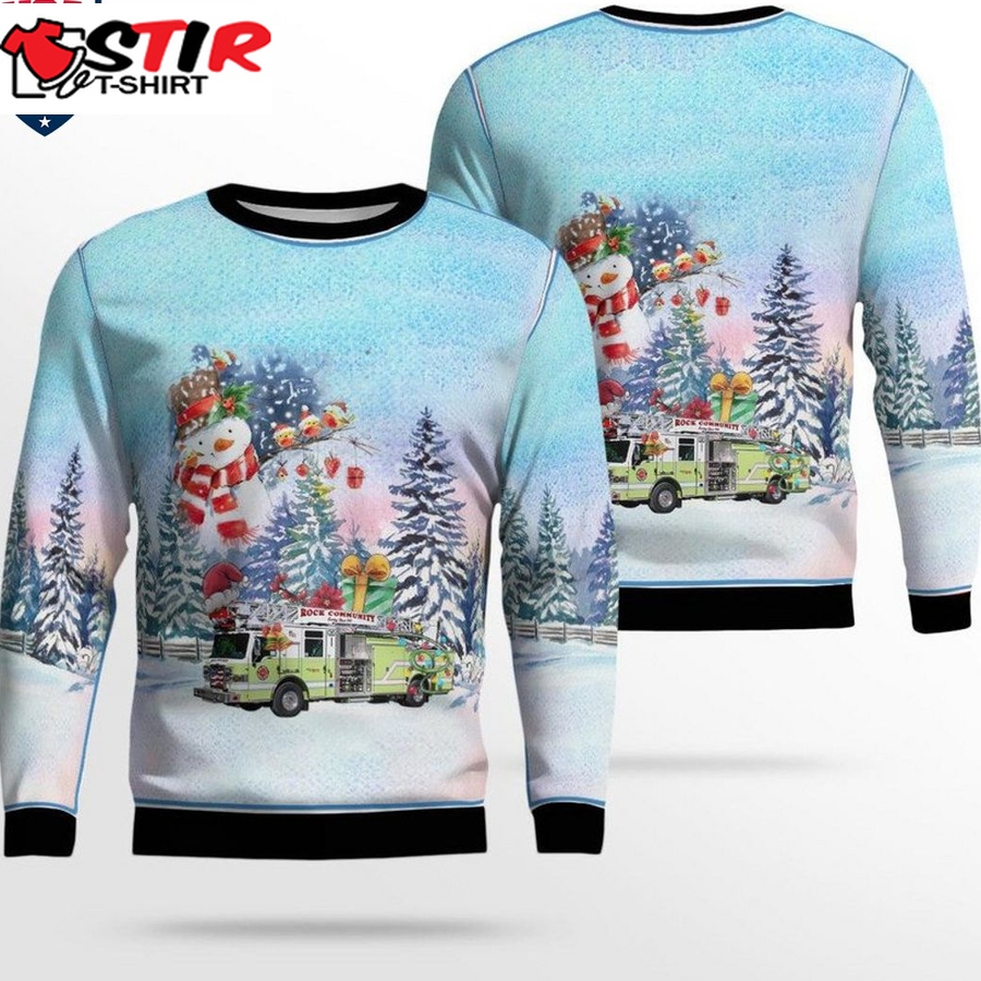 Hot Missouri Rock Community Fire Protection District 3D Christmas Sweater