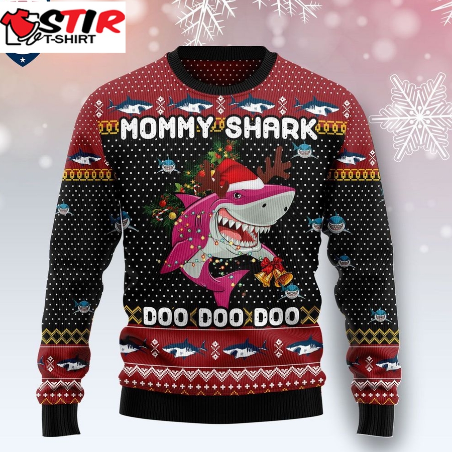 Hot Mommy Shark Doo Doo Doo Ugly Christmas Sweater