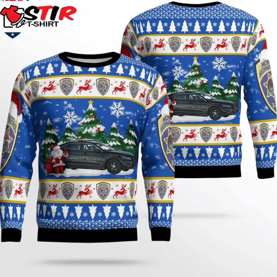 Hot Montana Highway Patrol Ford Taurus 2016 3D Christmas Sweater