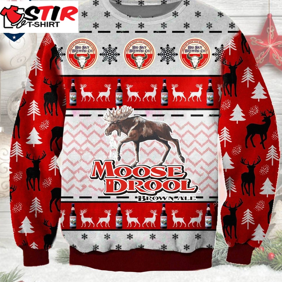 Hot Moose Drool Ugly Christmas Sweater