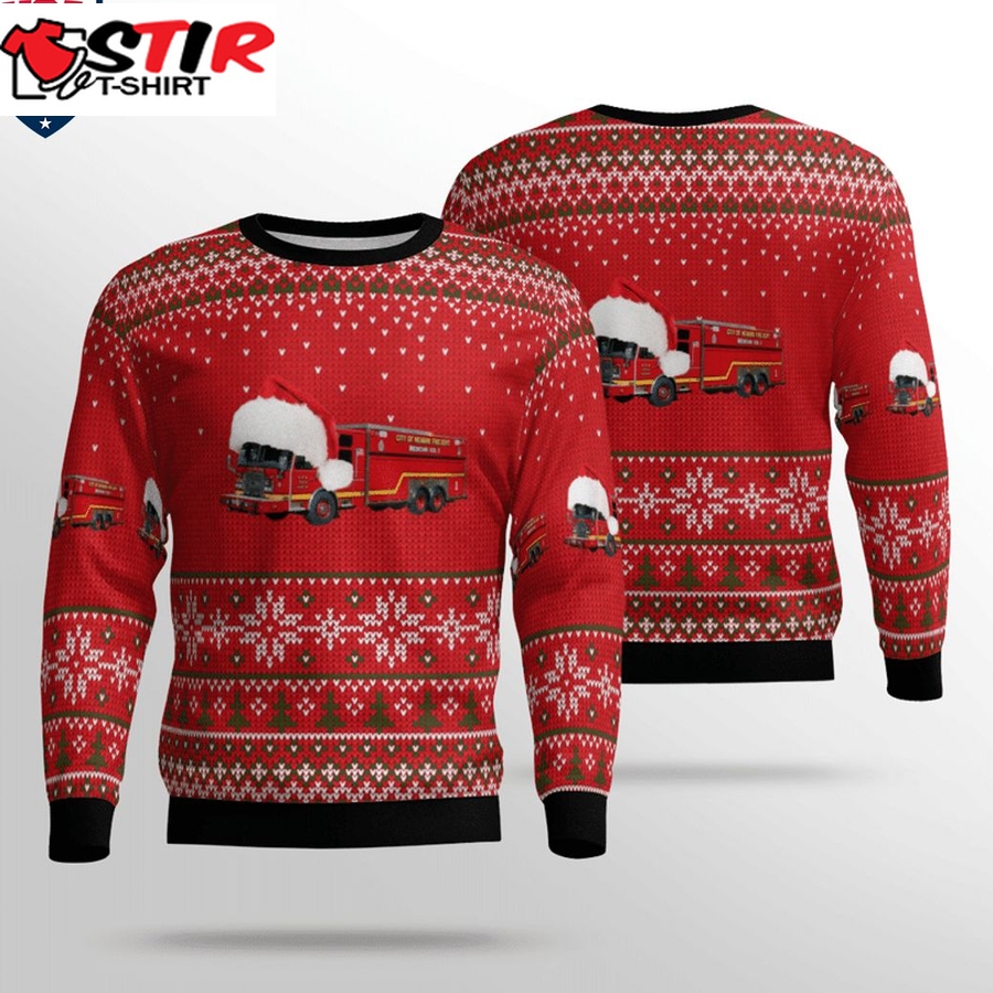 Hot New Jersey Newark Fire Division 3D Christmas Sweater