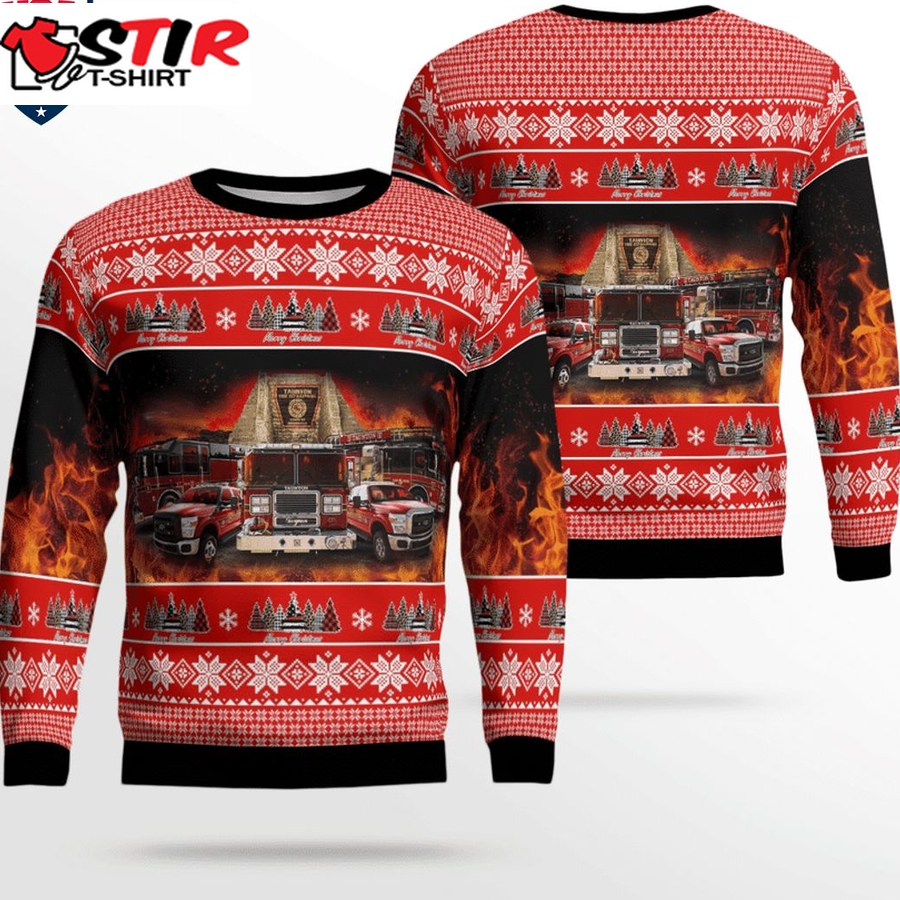 Hot New York Taunton Fire Department 3D Christmas Sweater