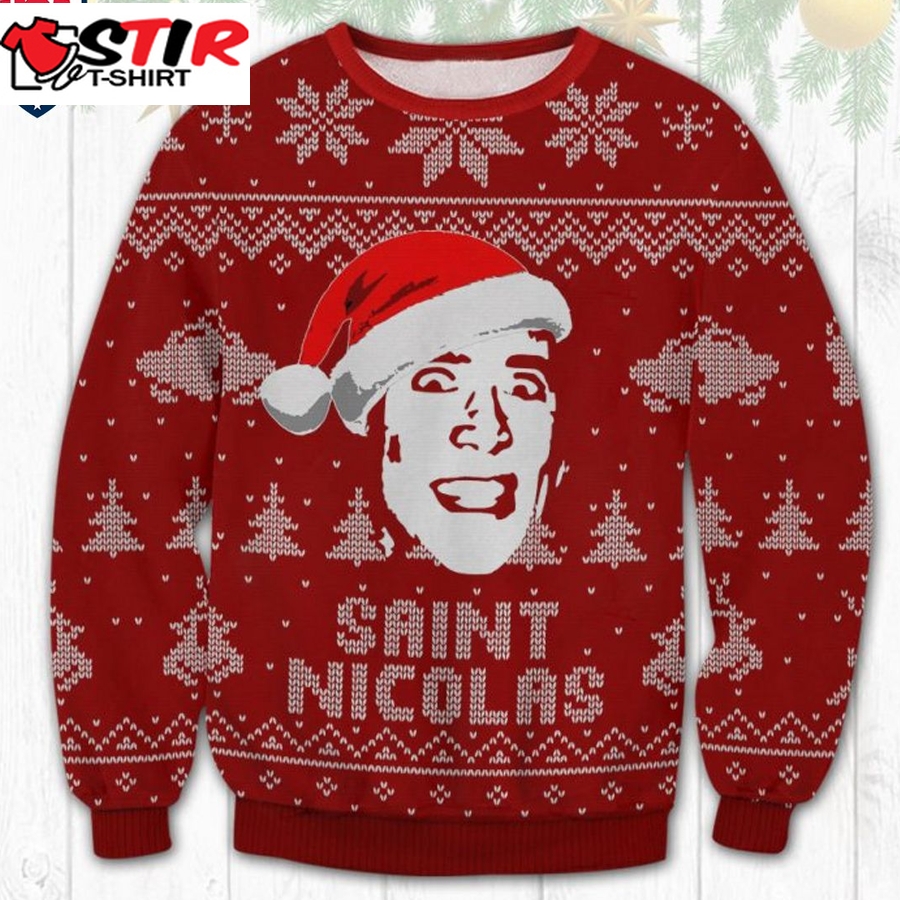 Hot Nicolas Cage Saint Nicolas Ugly Christmas Sweater