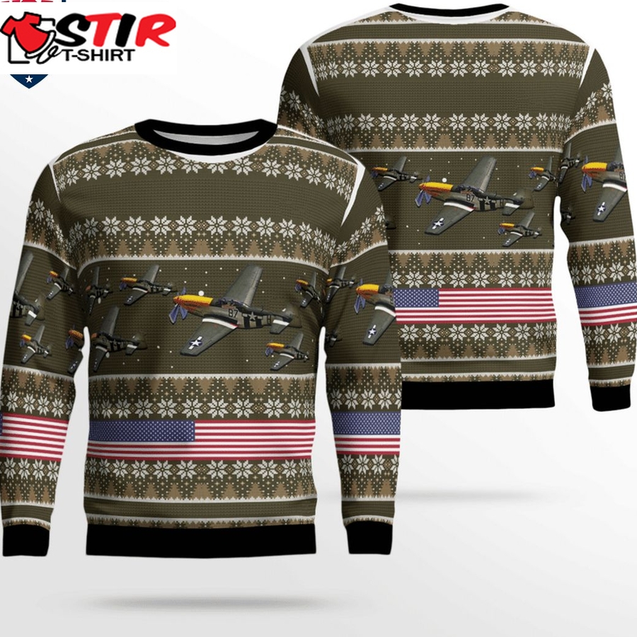 Hot North American P 51 Mustang 3D Christmas Sweater
