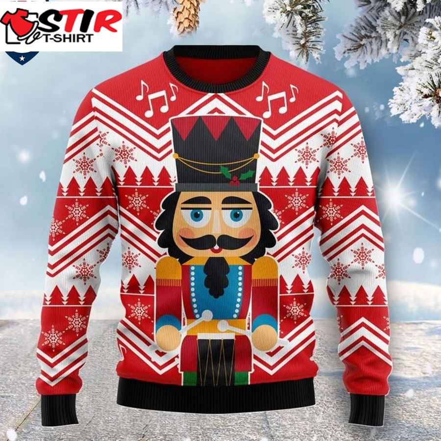 Hot Nutcracker With Drum Ugly Christmas Sweater