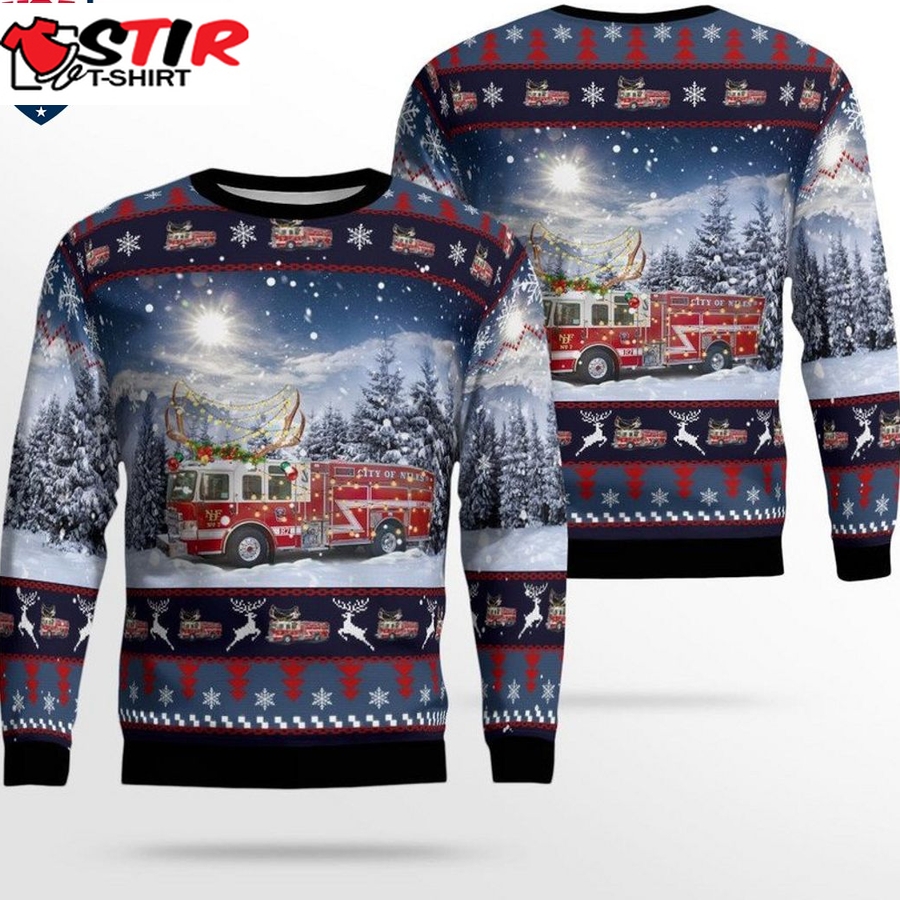 Hot Ohio Niles Fire Department 3D Christmas Sweater