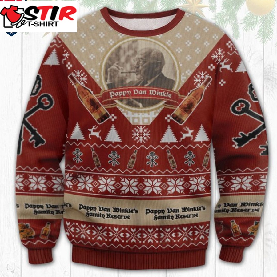 Hot Pappy Van Winkle Ugly Christmas Sweater