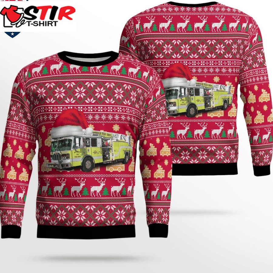 Hot Pennsylvania Mcdonald Volunteer Fire Department Truck 12 3D Christmas Sweater