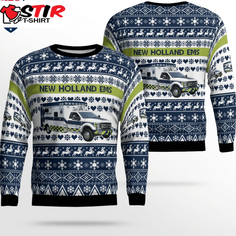 Hot Pennsylvania New Holland Ems 3D Christmas Sweater