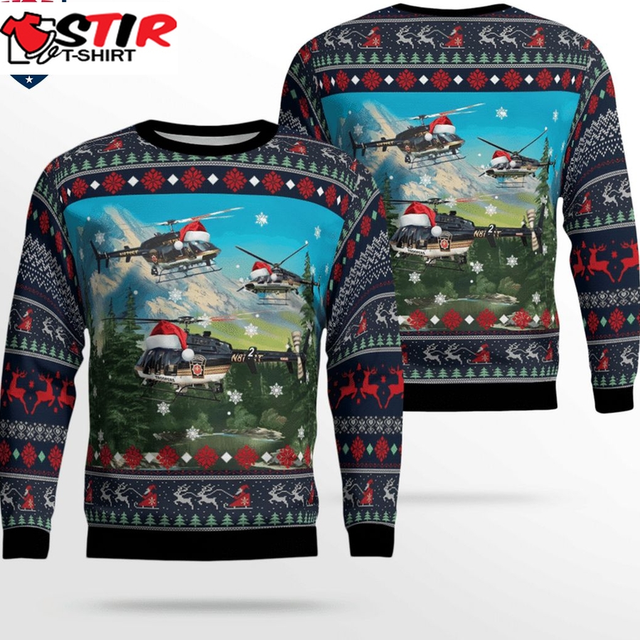 Hot Pennsylvania State Police Bell 407Gx 3D Christmas Sweater