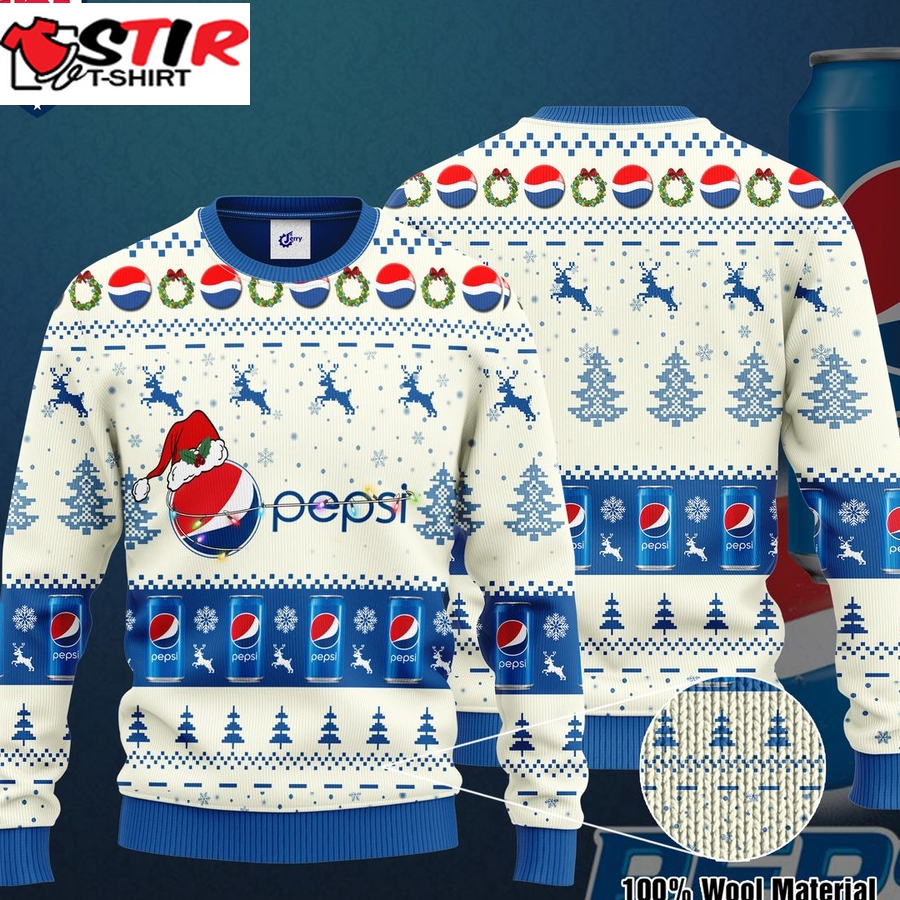 Hot Pepsi Santa Hat Ugly Christmas Sweater