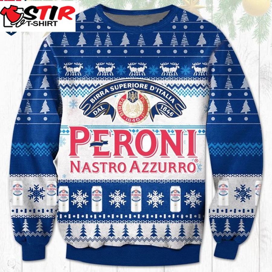 Hot Peroni Nastro Azzurro Ugly Christmas Sweater