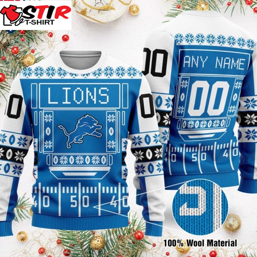 Hot Personalized Detroit Lions Ugly Christmas Sweater