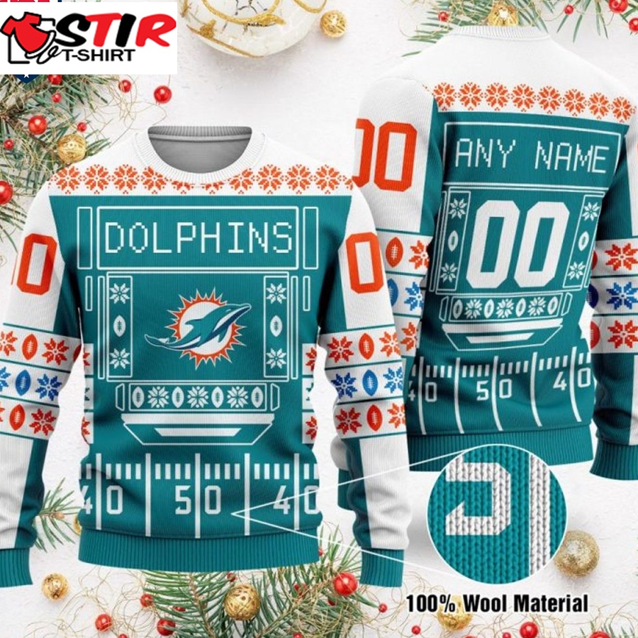 Hot Personalized Miami Dolphins Ugly Christmas Sweater