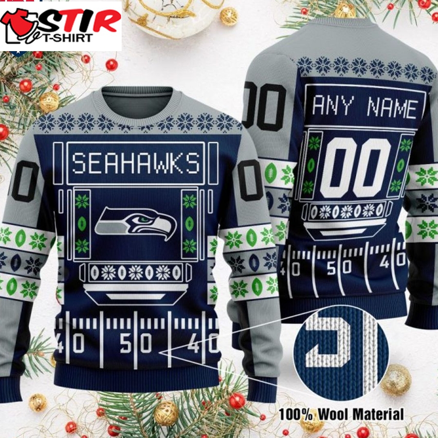 Hot Personalized Seattle Seahawks Ugly Christmas Sweater