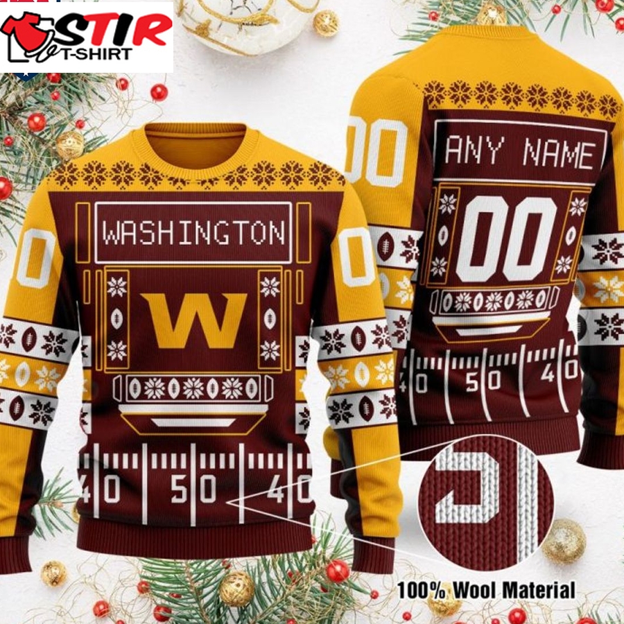 Hot Personalized Washington Redskins Ugly Christmas Sweater