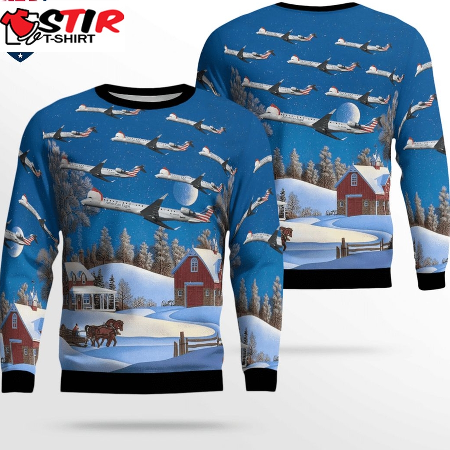 Hot Psa Airlines Bombardier Crj900 3D Christmas Sweater
