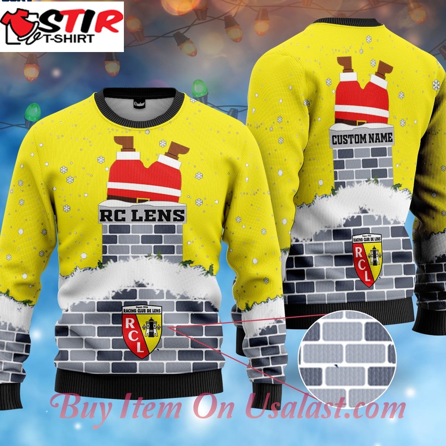 Hot Rc Lens Santa Claus Custom Name Ugly Christmas Sweater