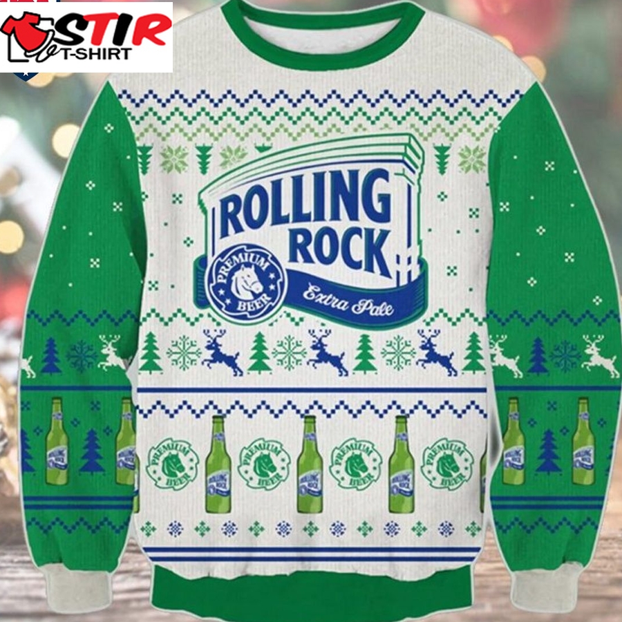 Hot Rolling Rock Ugly Christmas Sweater