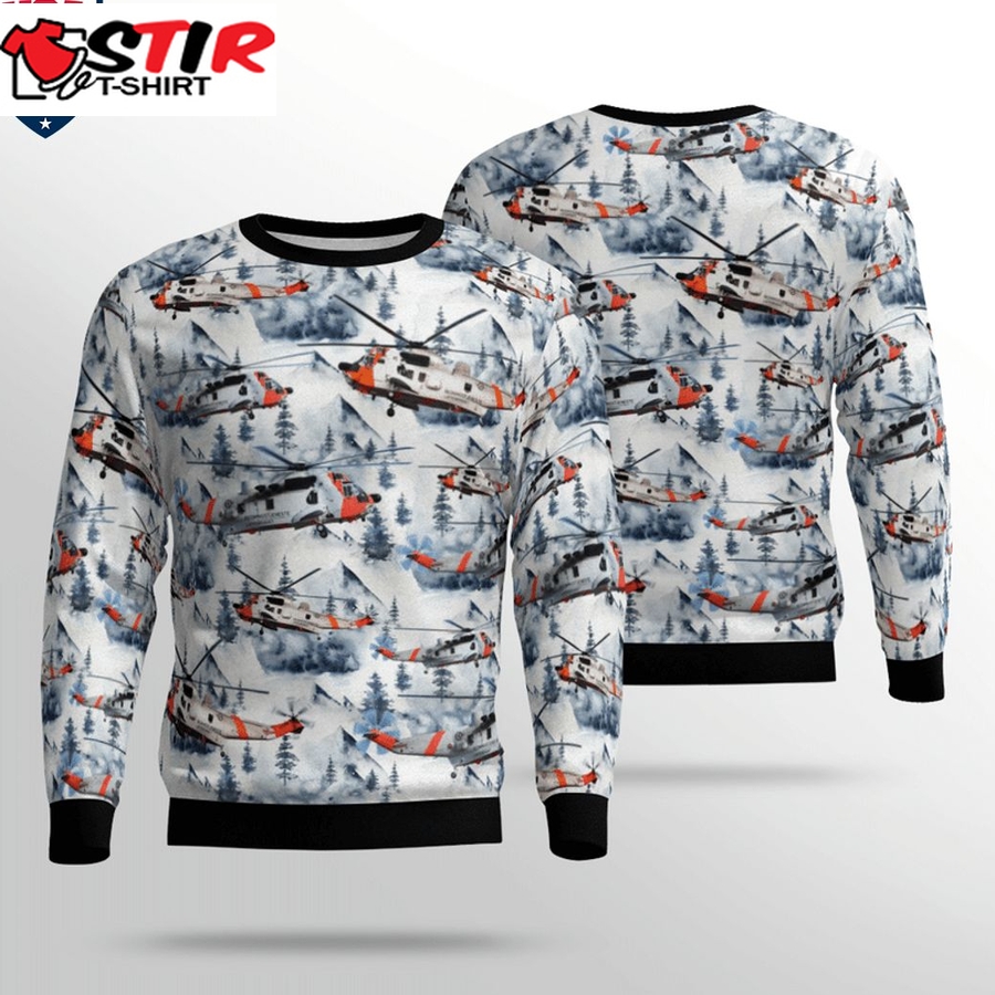 Hot Royal Norwegian Air Force Sea King 3D Christmas Sweater