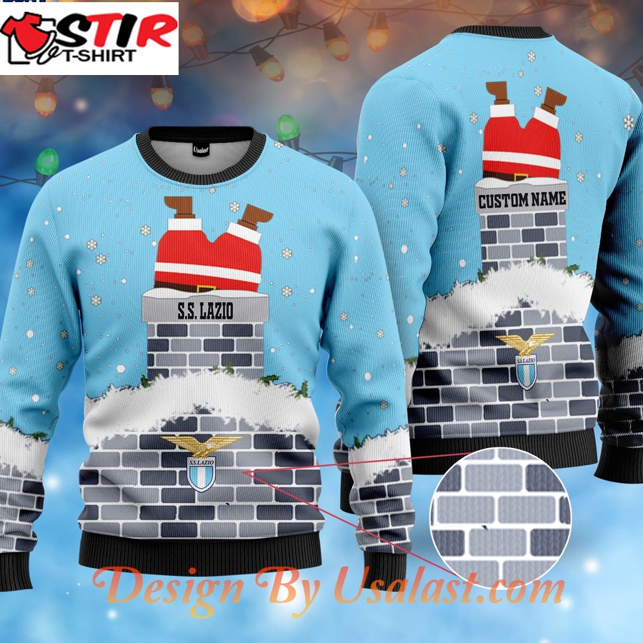 Hot Ss Lazio Santa Claus Custom Name Ugly Christmas Sweater