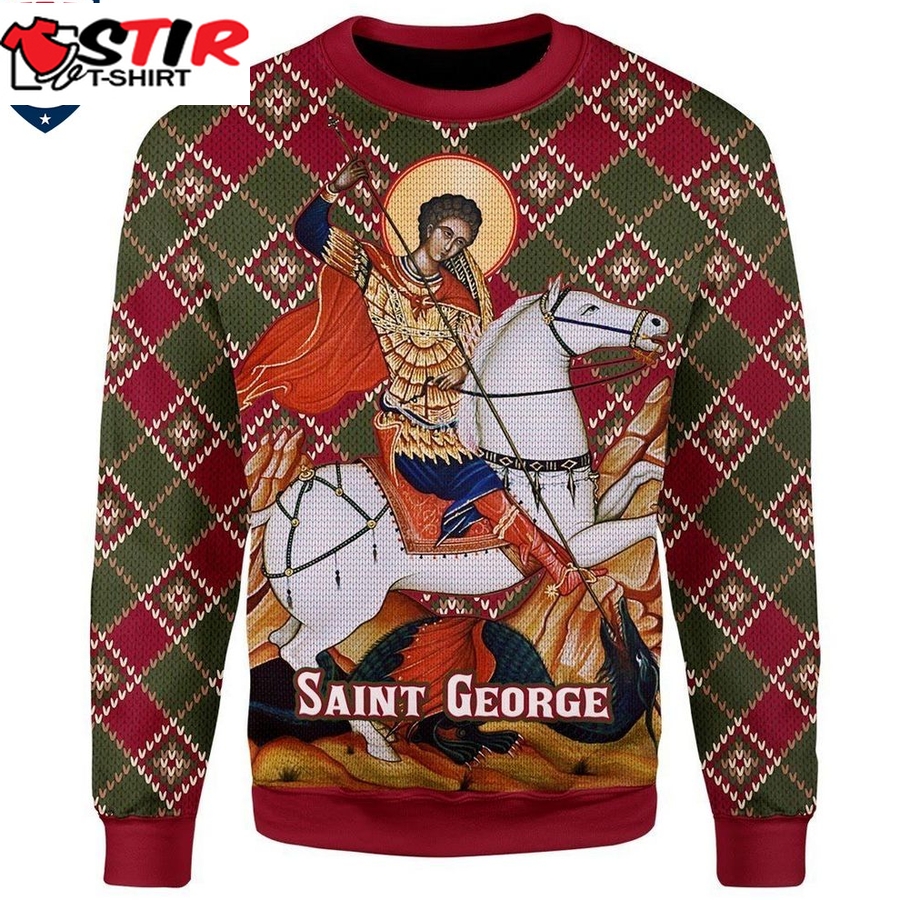Hot Saint George Ugly Christmas Sweater