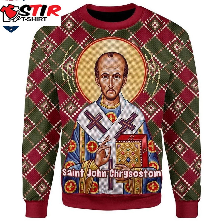 Hot Saint John Chrysostom Ugly Christmas Sweater