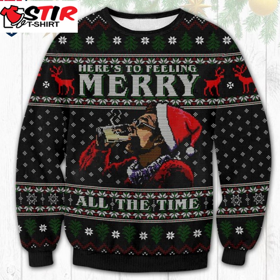 Hot Seinfeld Here's To Feeling Merry All The Time Ugly Christmas Sweater
