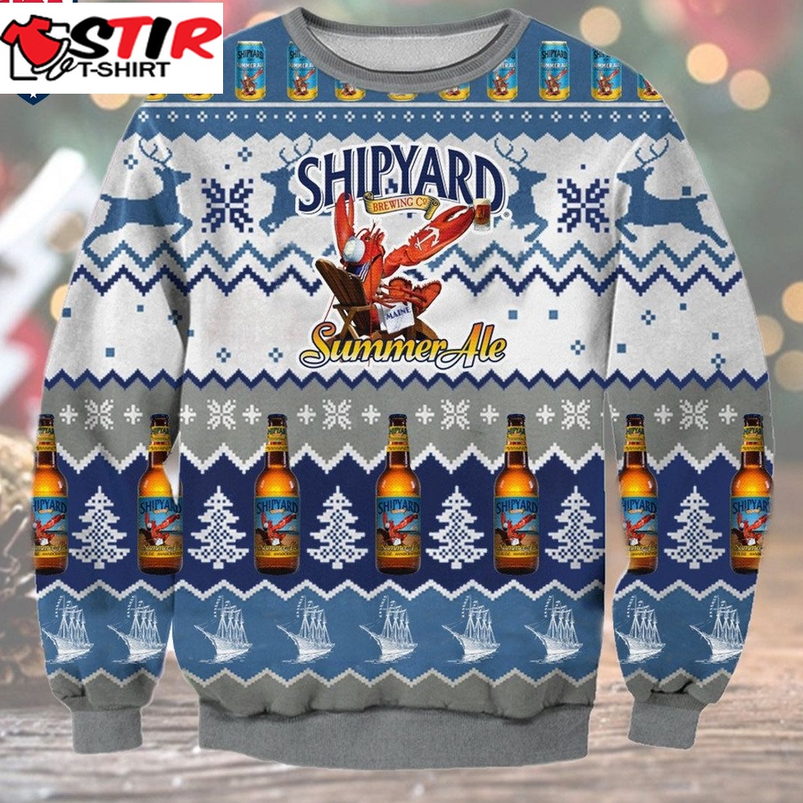 Hot Shipyard Summer Ale Ugly Christmas Sweater