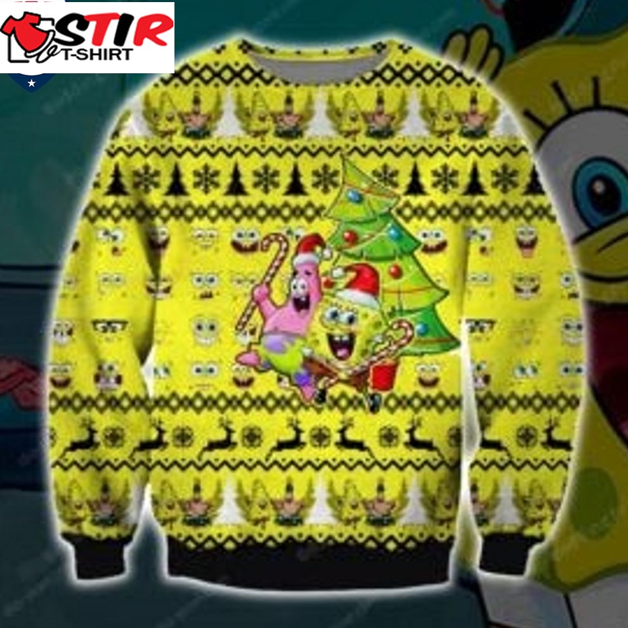 Hot Spongebob Ugly Christmas Sweater