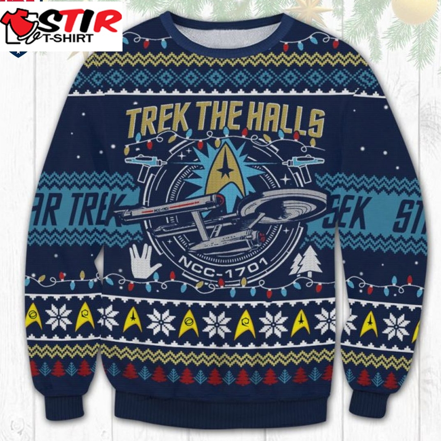 Hot Star Trek Trek The Halls Ugly Christmas Sweater
