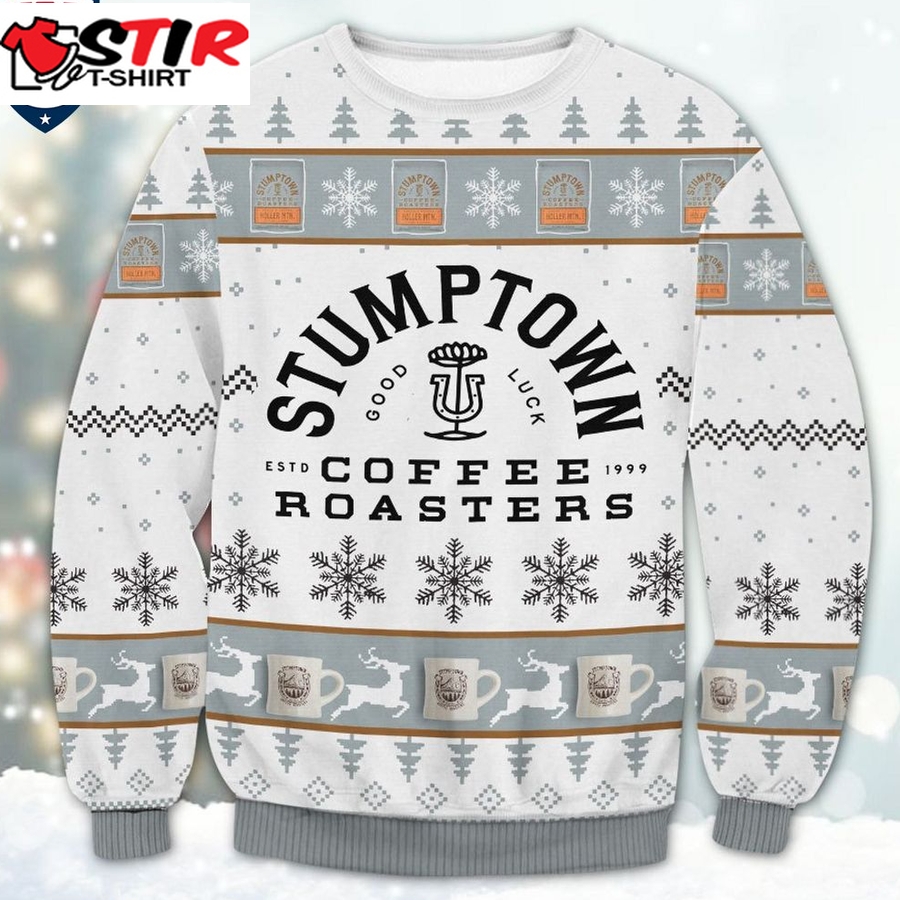 Hot Stumptown Coffee Roasters Ugly Christmas Sweater