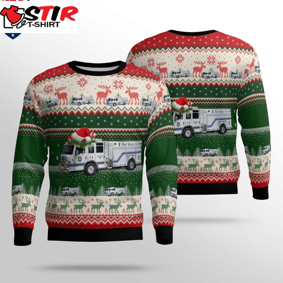 Hot Texas Fort Worth Fire Department Ver 2 3D Christmas Sweater