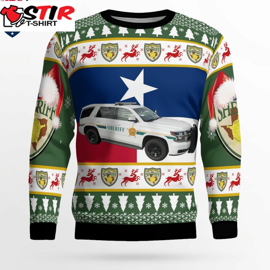Hot Texas Galveston County Sheriff 3D Christmas Sweater
