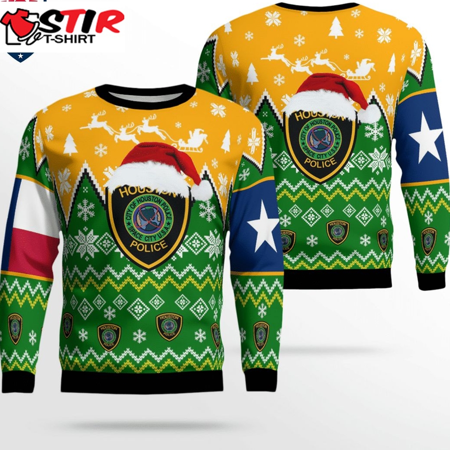 Hot Texas Houston Police Department 3D Christmas Sweater