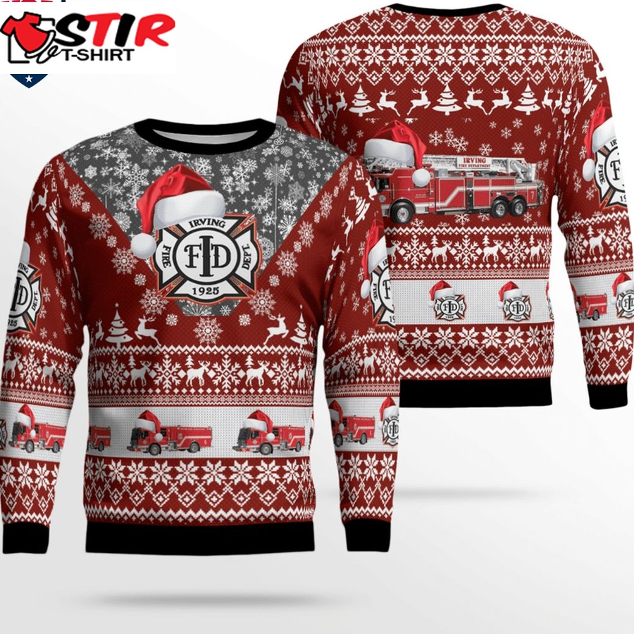 Hot Texas Irving Fire Department Ver 2 3D Christmas Sweater