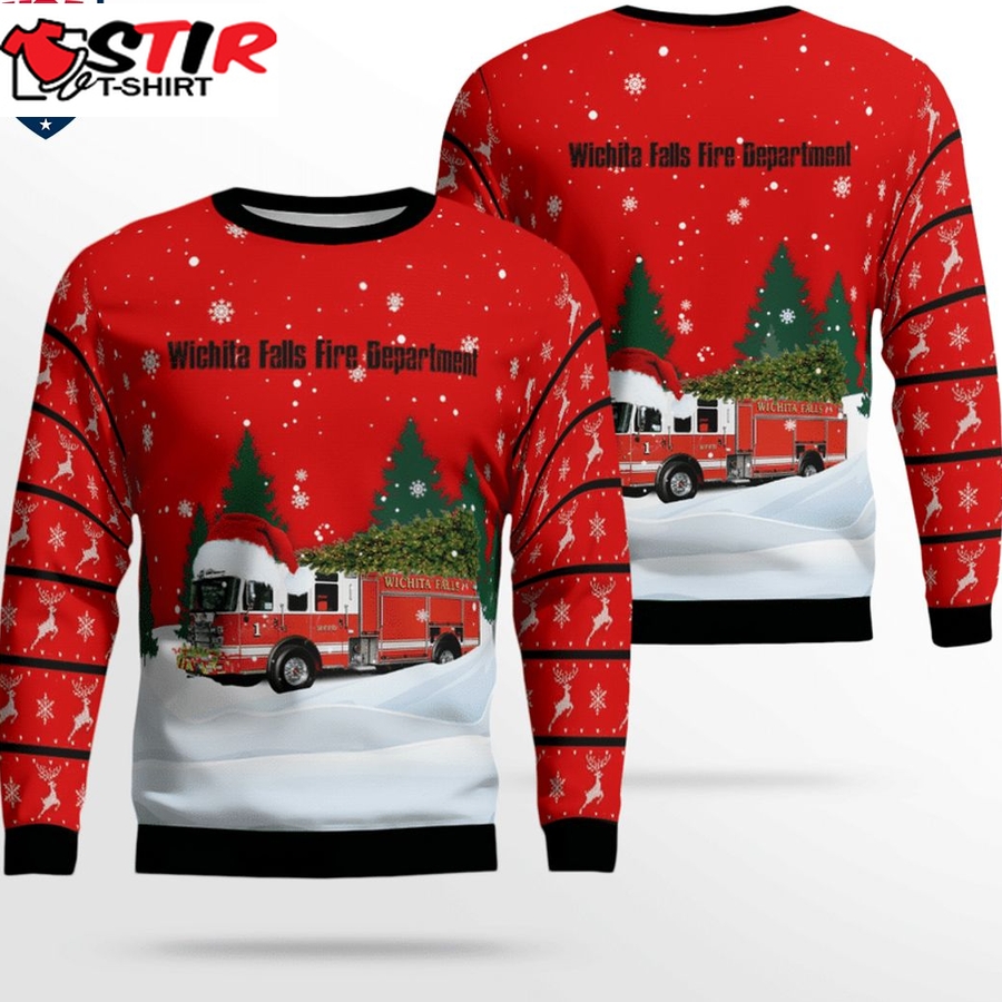 Hot Texas Wichita Falls Fire Department 3D Christmas Sweater