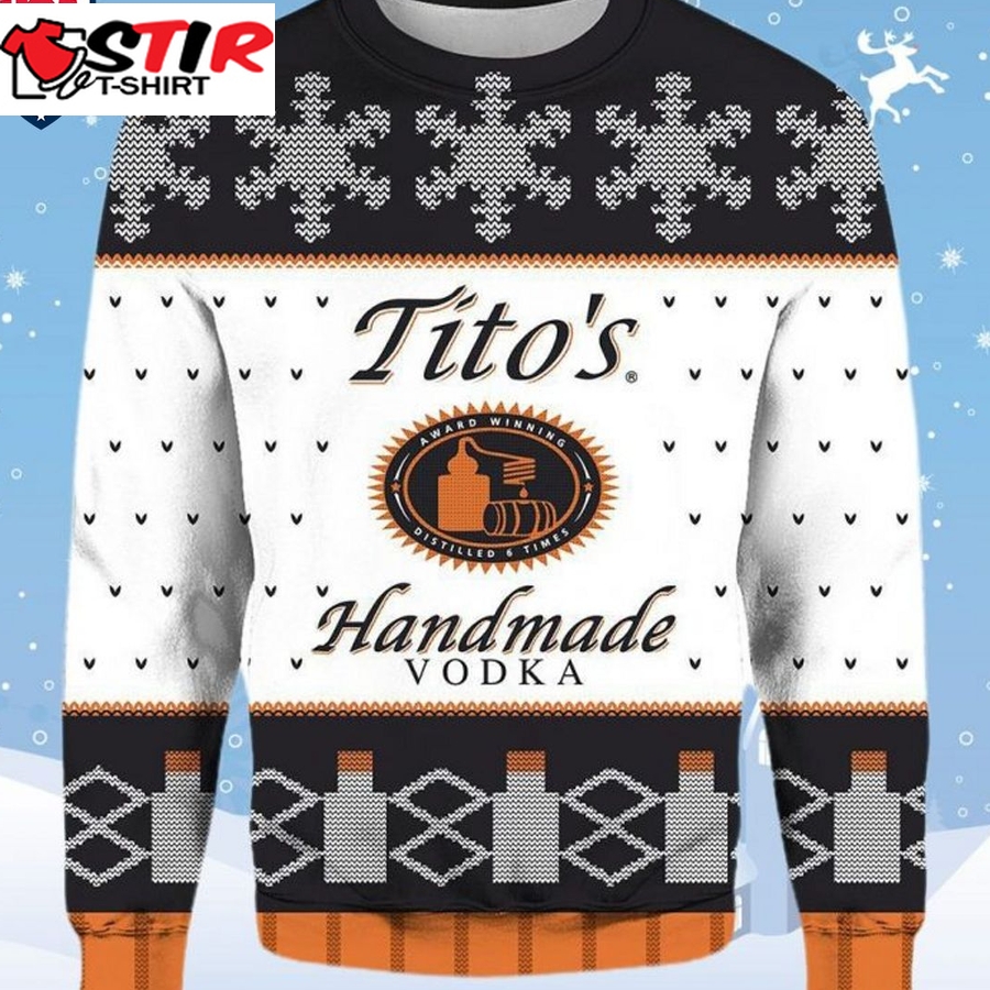 Hot Tito's Handmade Vodka Ugly Christmas Sweater